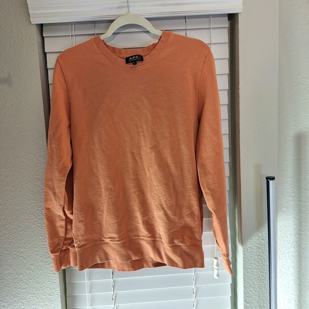 A.p.c. Madame Paris Size L Crew Neck Pullover Long Sleeve Sweatshirt